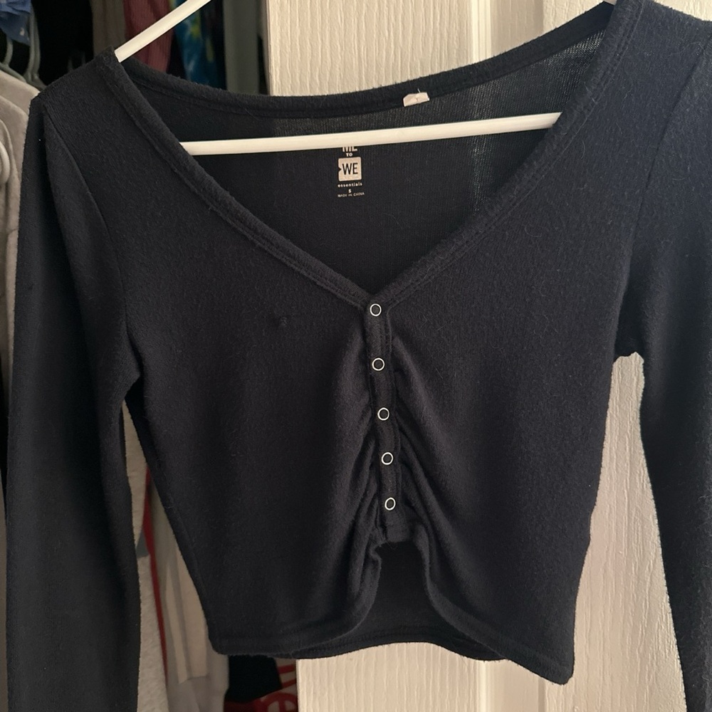 Pac Sun black crop shirt